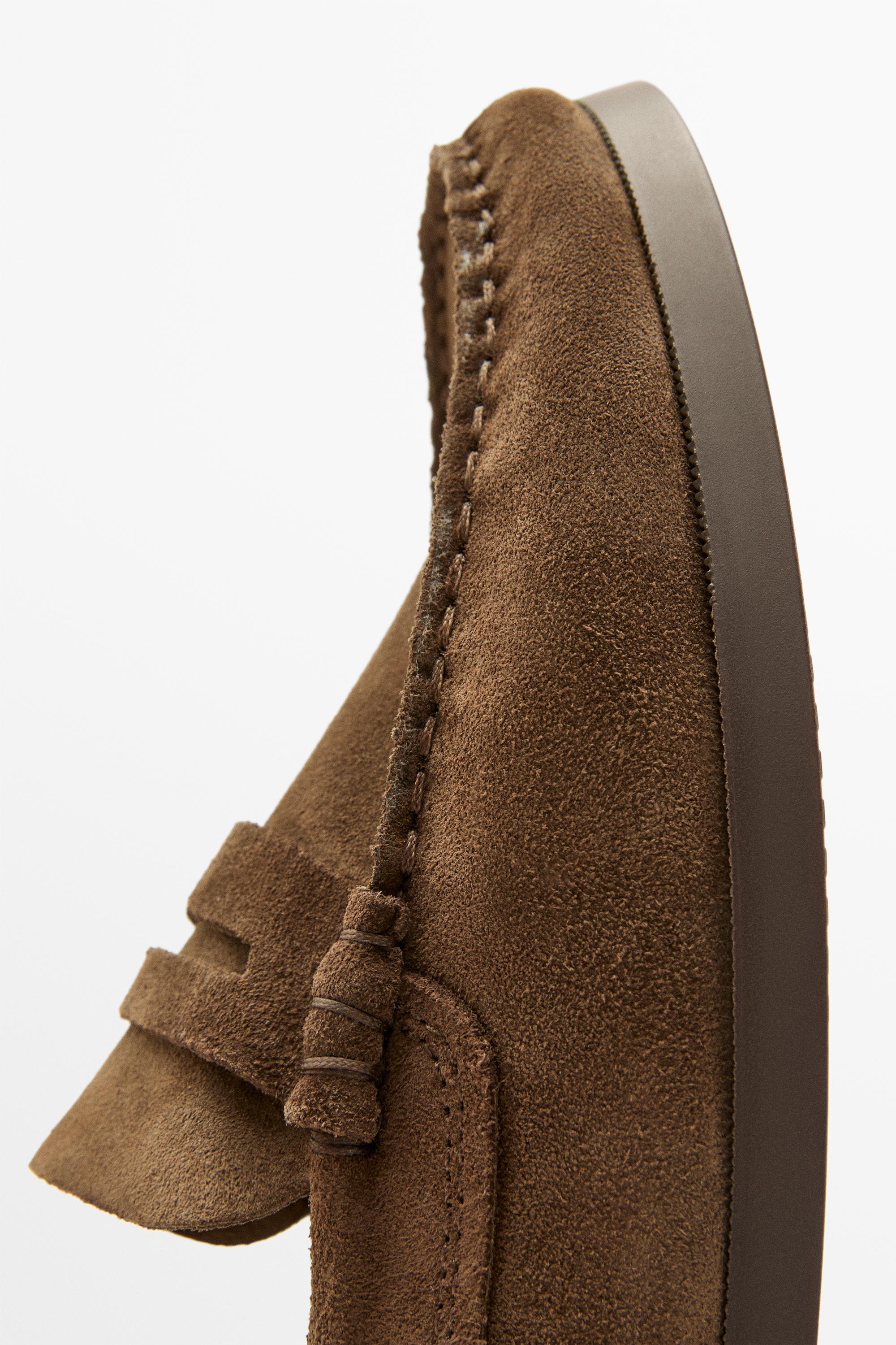 Soft leather penny loafers